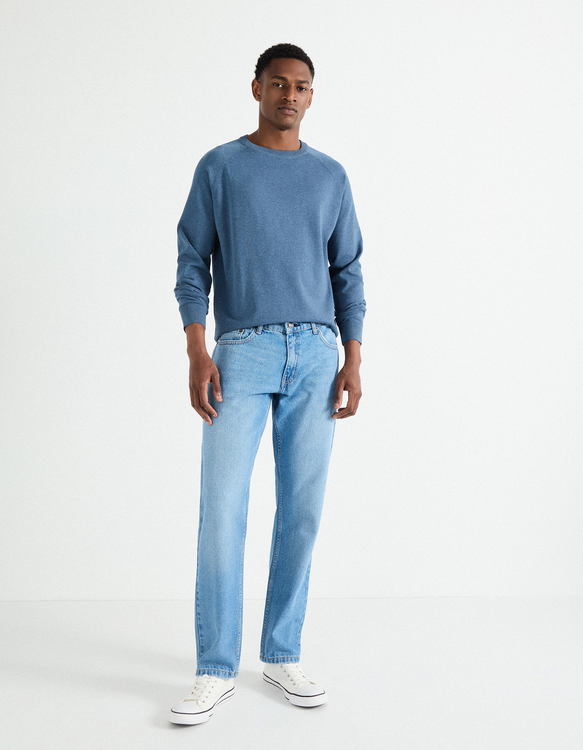 Jeans 'Slim Fit', Homem, Azul Claro