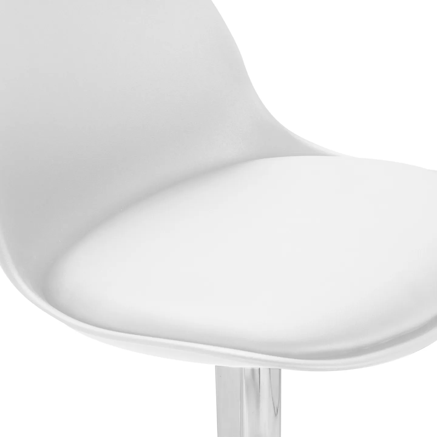 Lot de 4 tabourets de bar KARL design blanc