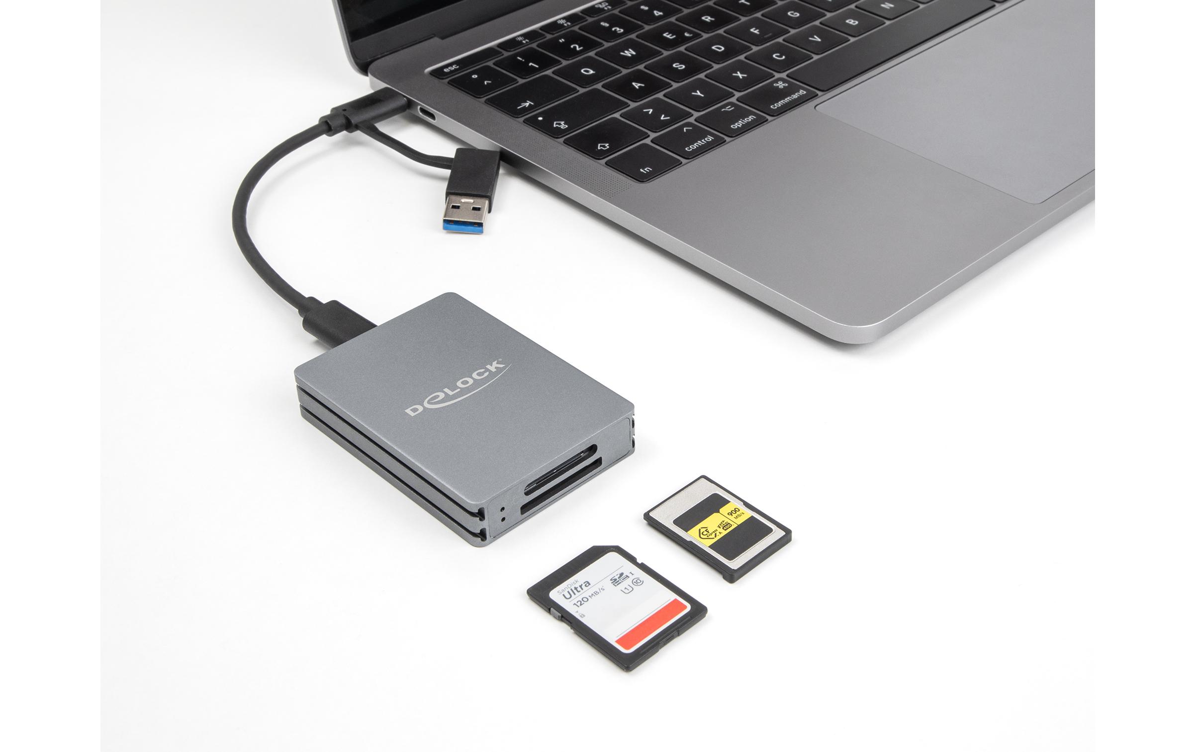 Card Reader Extern 91013 USB Typ-C für SD/CFexpress Typ ADelock USB Type-C Card Reader für SD und CFexpress Typ A Speicherkarten