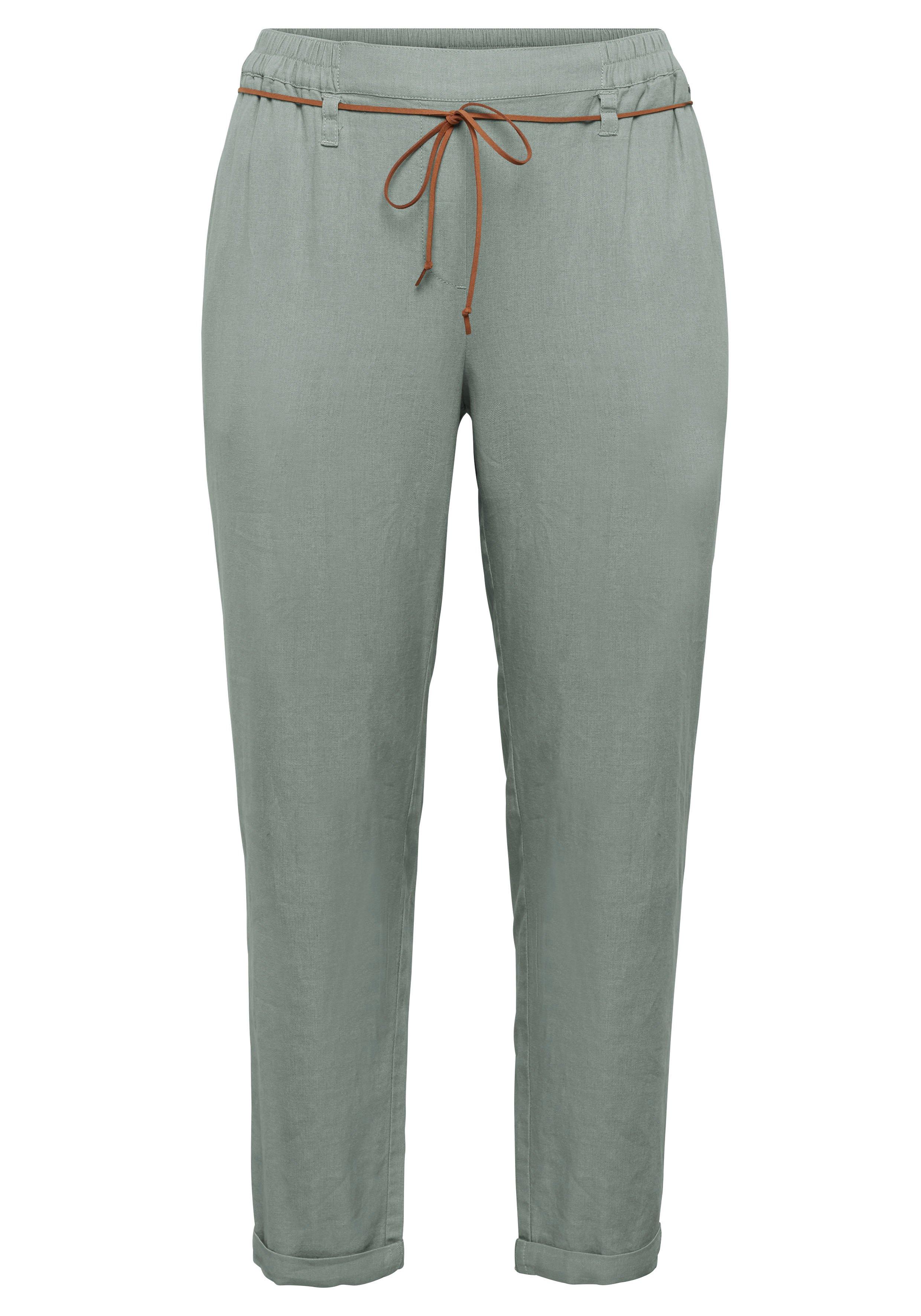 Schlupfhose im Leinen-Mix.