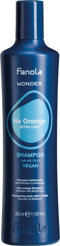 Fanola - Wonder No Orange Shampoo - 350 ml - Haarverzorging - Neutraliseert Oranje en Kopertinten
