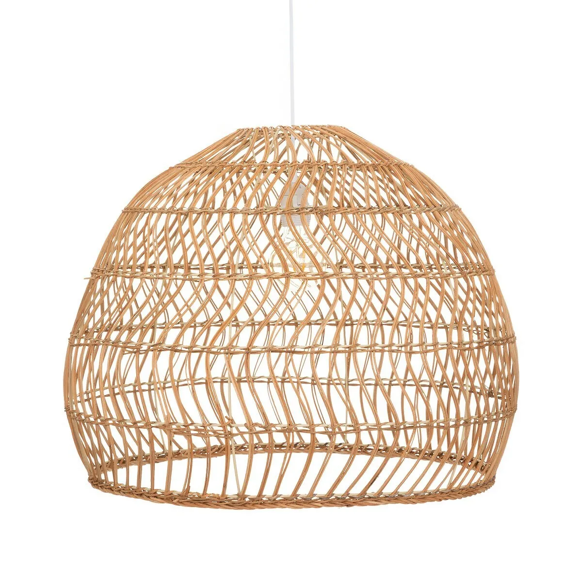 Pegane Lampe suspendue en rotin beige