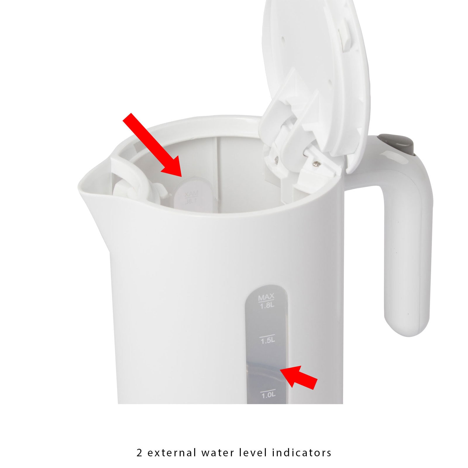 CLATRONIC Wasserkocher WK 3452 weiß 1,8 Liter max. 2200 Watt