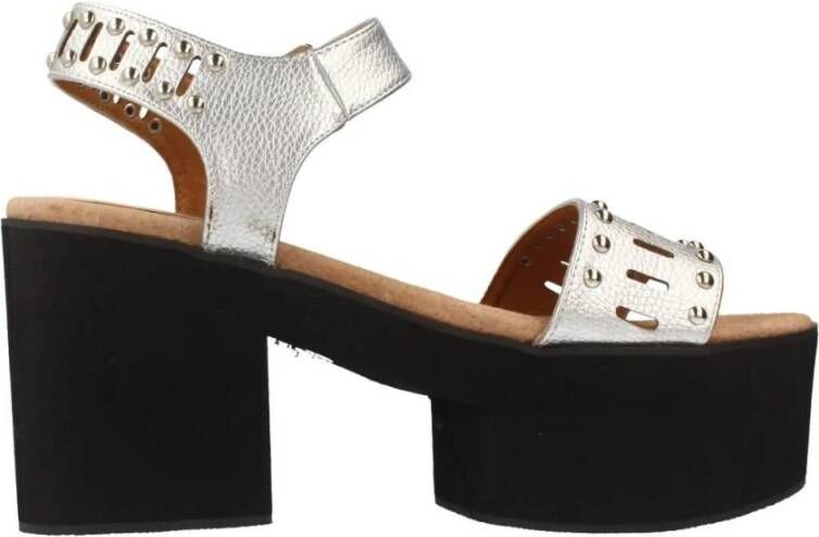 Yellow Studded High Heel Sandals