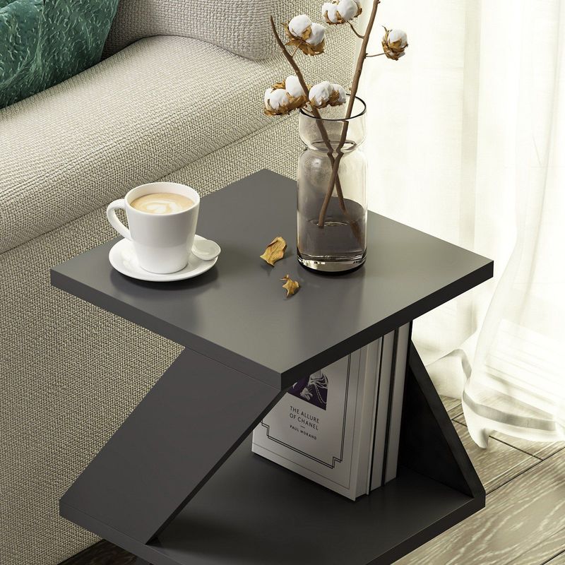 Asir - Bijzettafel - Antraciet - 50 x 30 x 30 cm