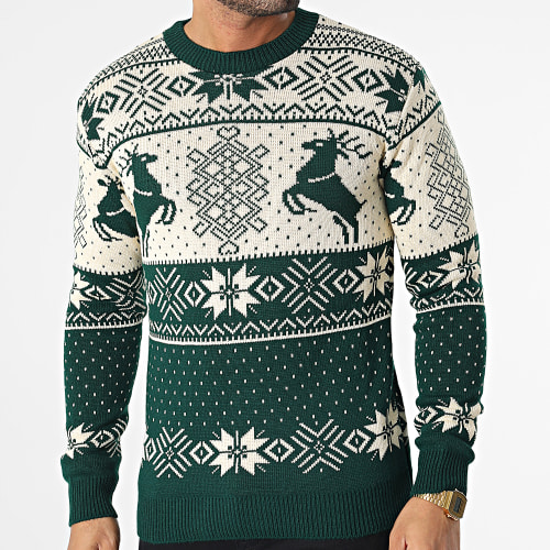 Pull Beige Vert