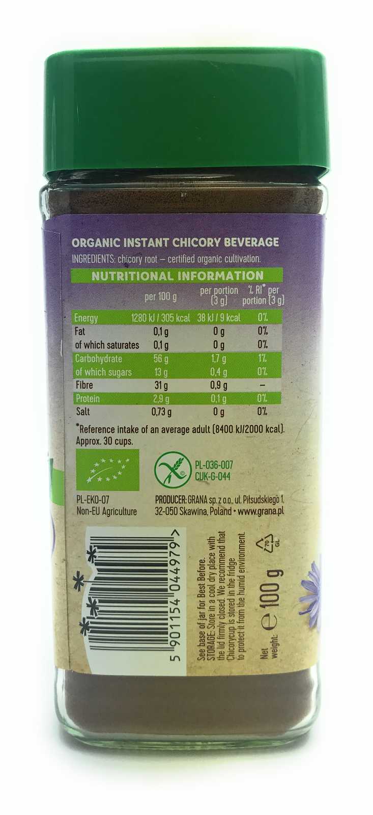 Chicória Orgânica Barleycup 100g
