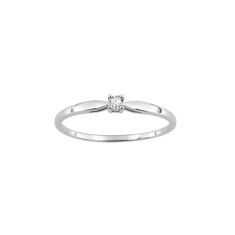 Bague Femme - Or 9 Carats - Diamant 0.013 Carats