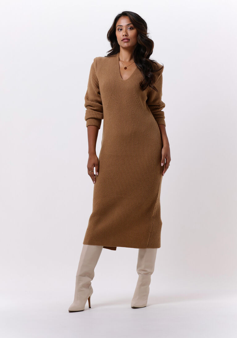 DRYKORN camel drykorn maxi jurk nimi 420041