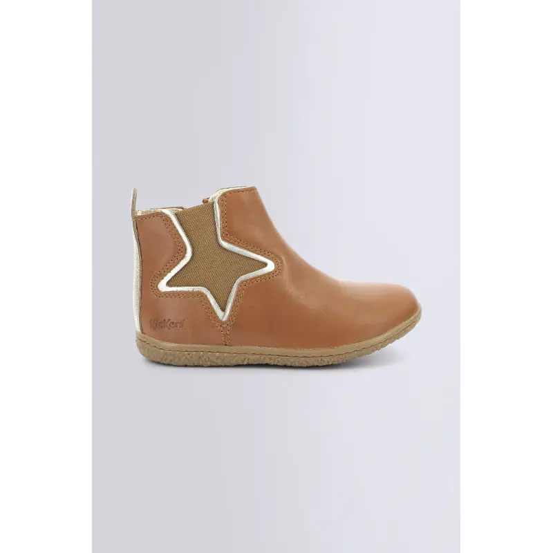 VERMILLON CAMEL OR BOOTS Cuir Fille