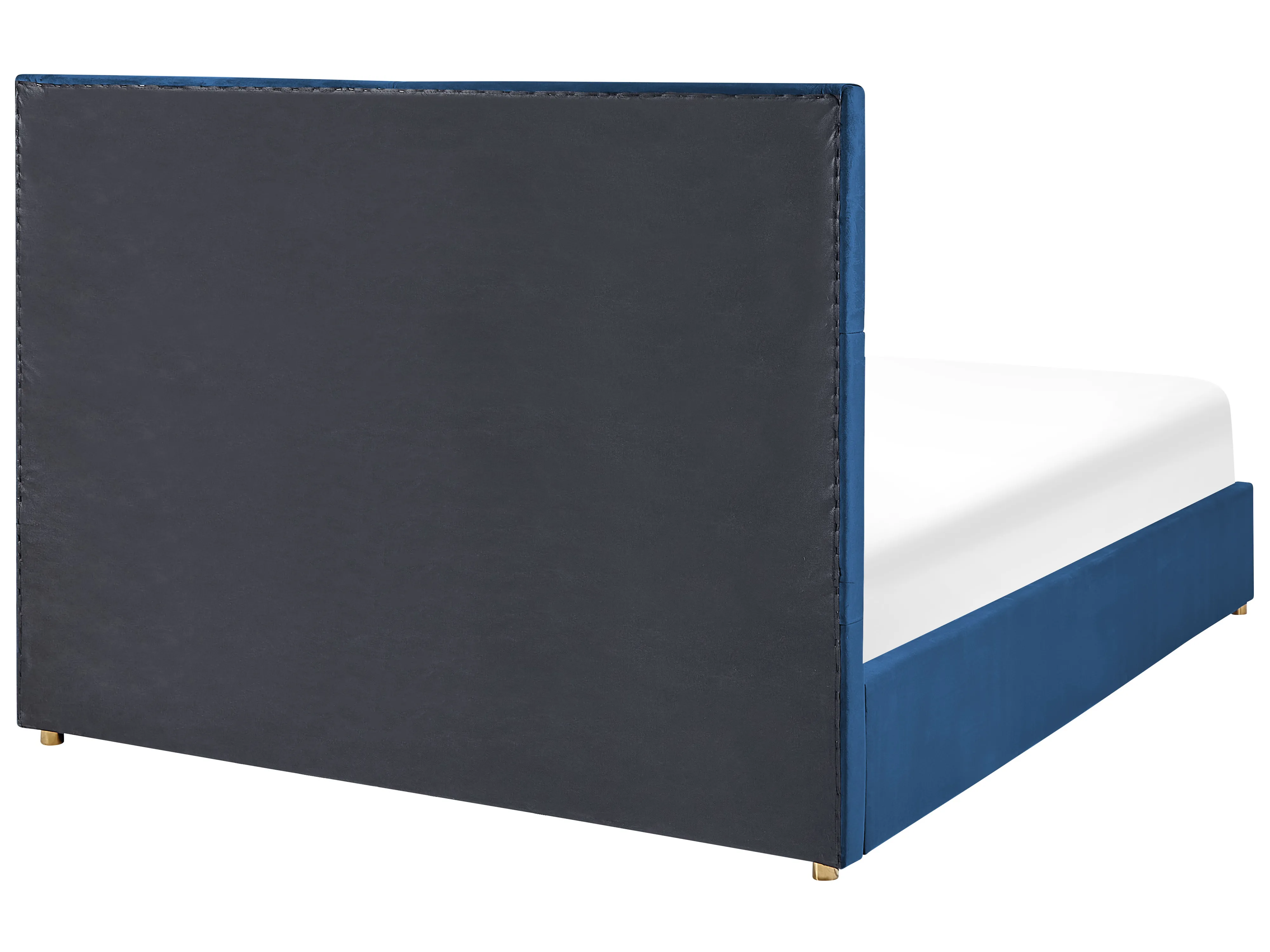 Bed met opbergruimte Fluweel VERNOYES 180 x 200 cm Marineblauw
