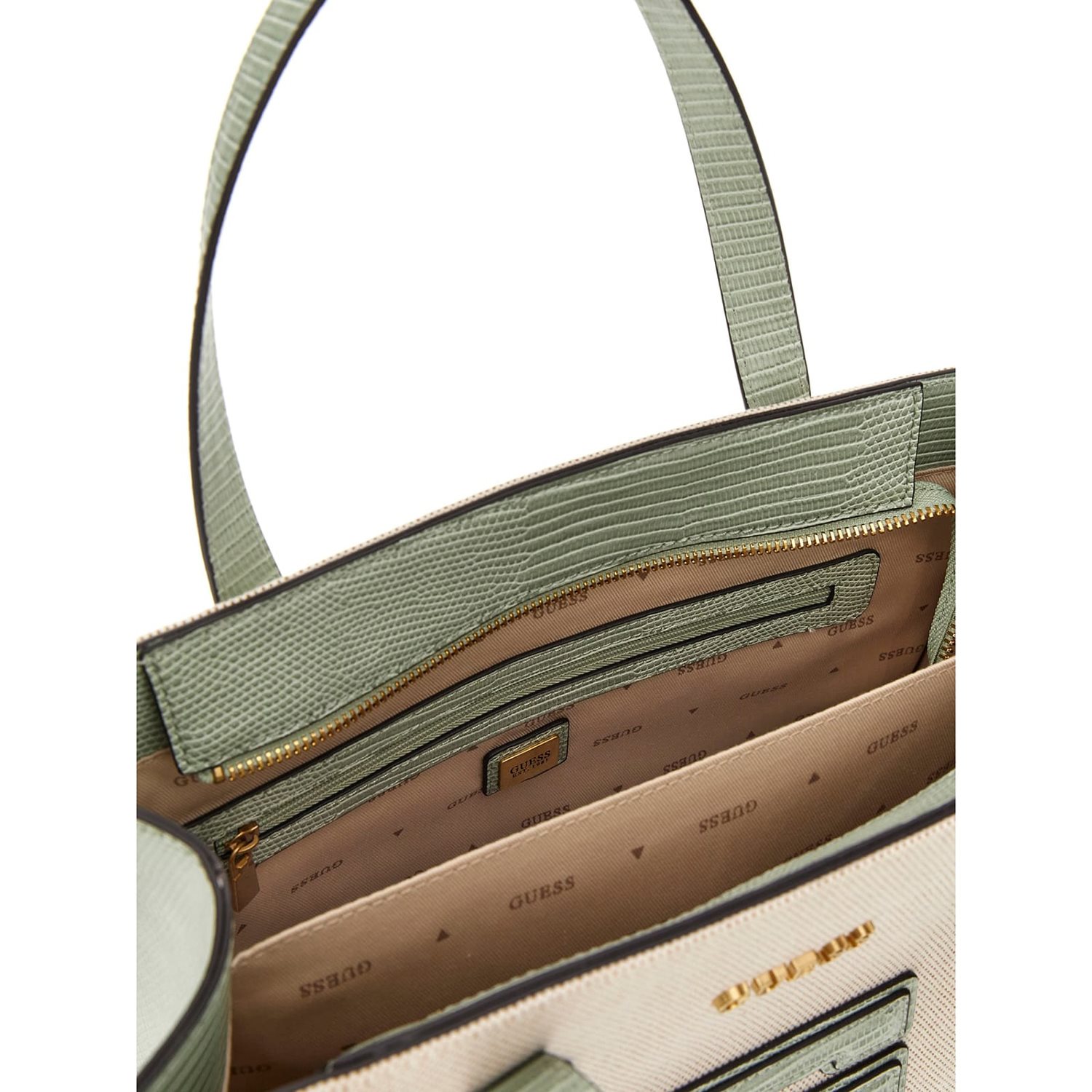 Guess G Status 2 Compartment Tote natural/sage