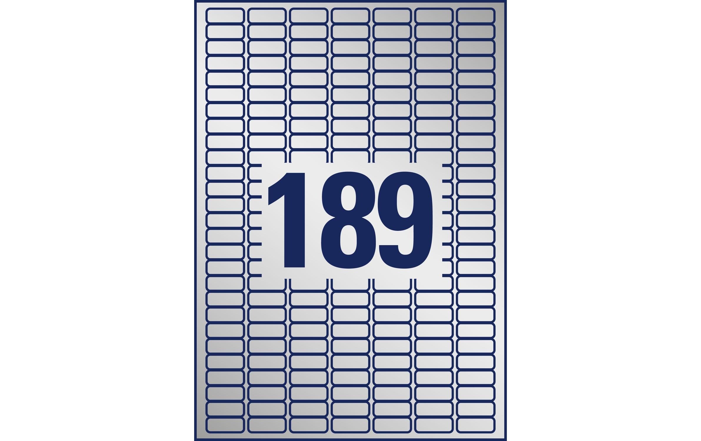 Typenschild-Etiketten L6008-20 25.4 x 10 mmSilberne Folien-Etiketten aus Polyester mit Metalloptik