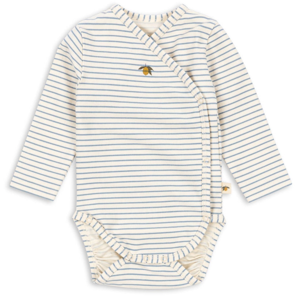 Køb Konges Sløjd Stripe Bluie Basic Ls Newborn Body GOTS