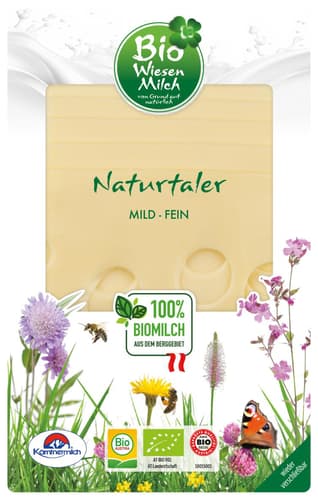 Kärntnermilch BIO Wiesenmilch Naturtaler Scheiben