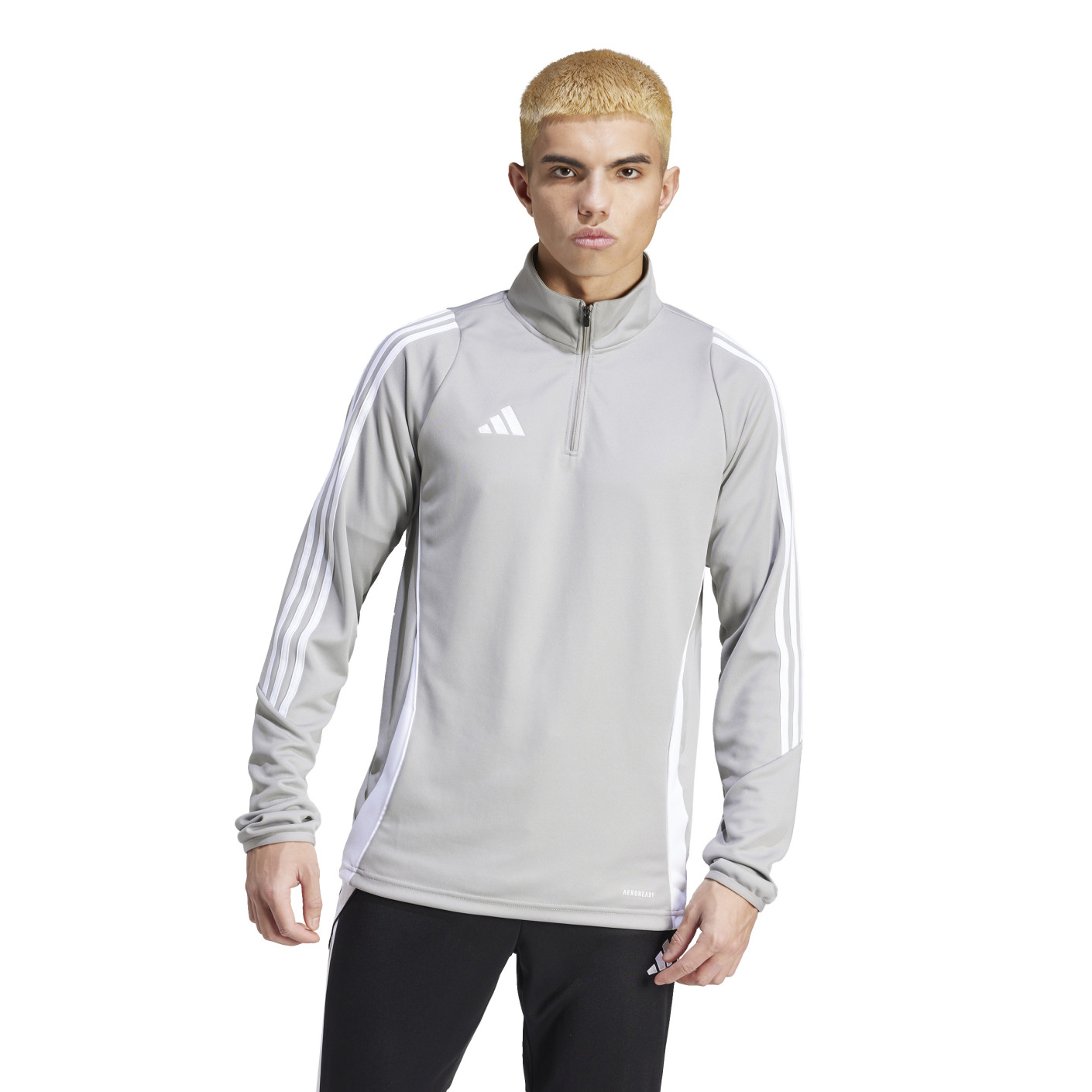 Adidas Tiro 24 Trainingstrui 1/4-Zip Lichtgrijs Wit