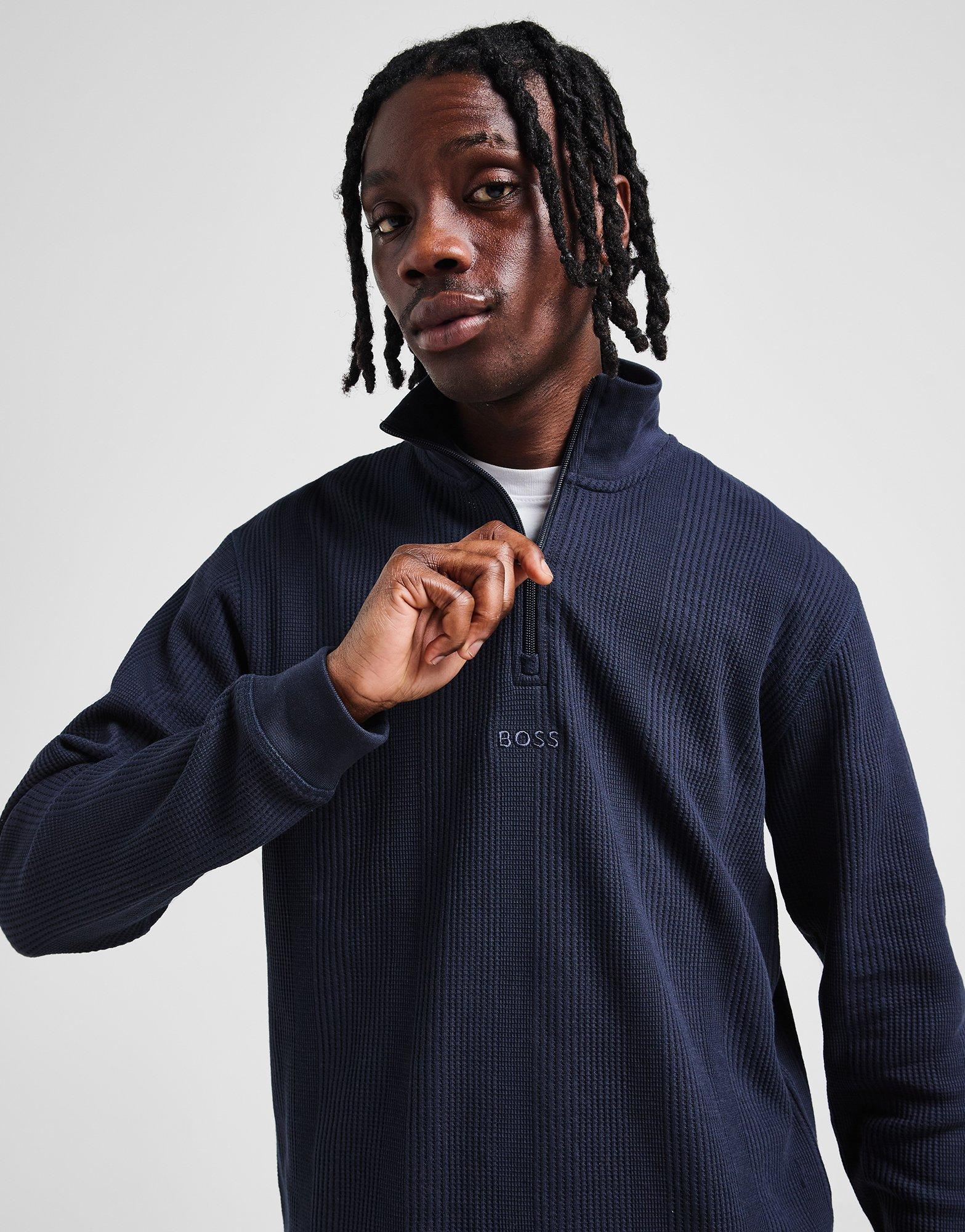BOSS Haut 1/4 Zip Structure