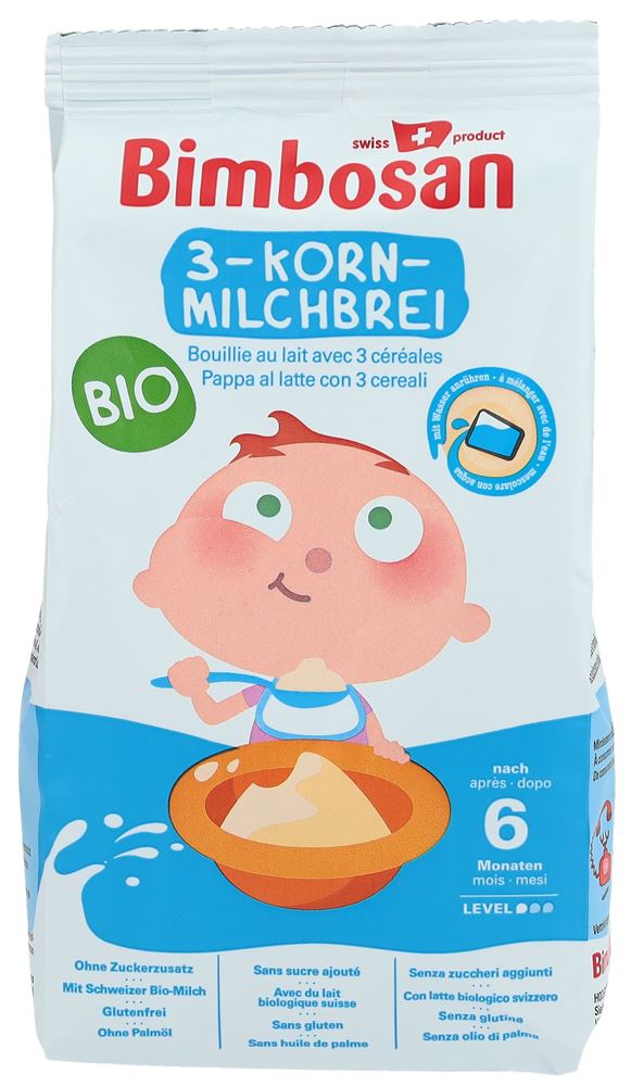 BIMBOSAN Bio-3-Kornmilchbrei<br>300 g, Beutel, Pulver