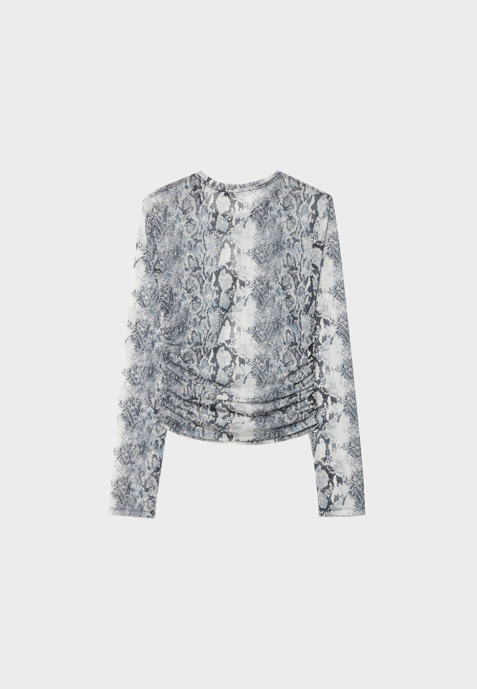 Camiseta de tule franzido