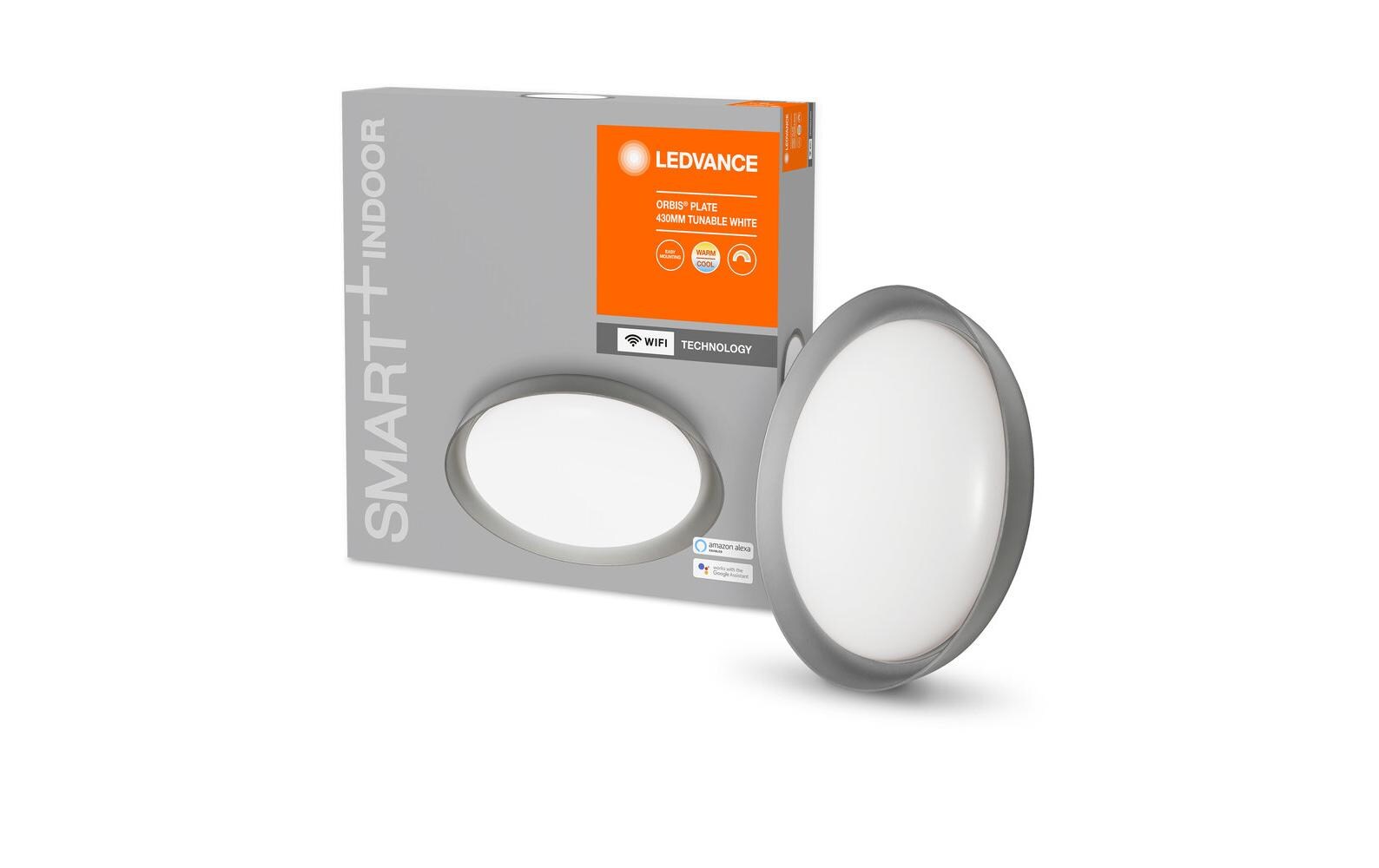Deckenleuchte SMART+ Orbis Plate, 24 W, Ø 43 cm, BeigeDeckenlampe mit WiFi-Technologie