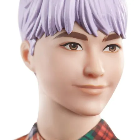 Barbie Ken Fashionistas Puppe mit Lila Haar, Anziehpuppe, Modepuppe