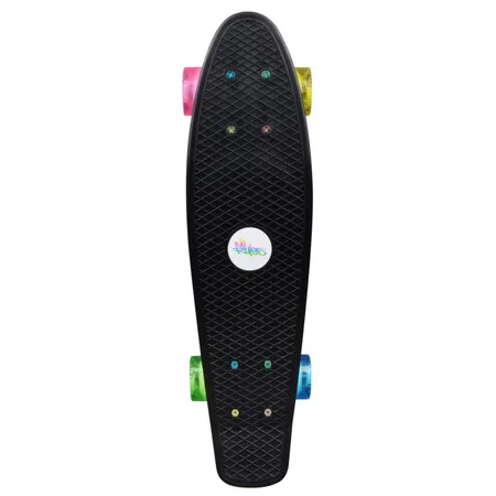 Authentic Sports Skateboard fun, No Rules NEON mit Leuchtrollen
