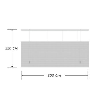 KARWEI dubbel plisségordijn lichtdoorlatend wit (kleurnr. 6001) 200x220 cm (bxh)