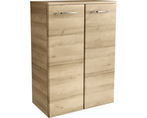 Middelhoge kast FACKELMANN Milano knoestig eiken 60 cm breed