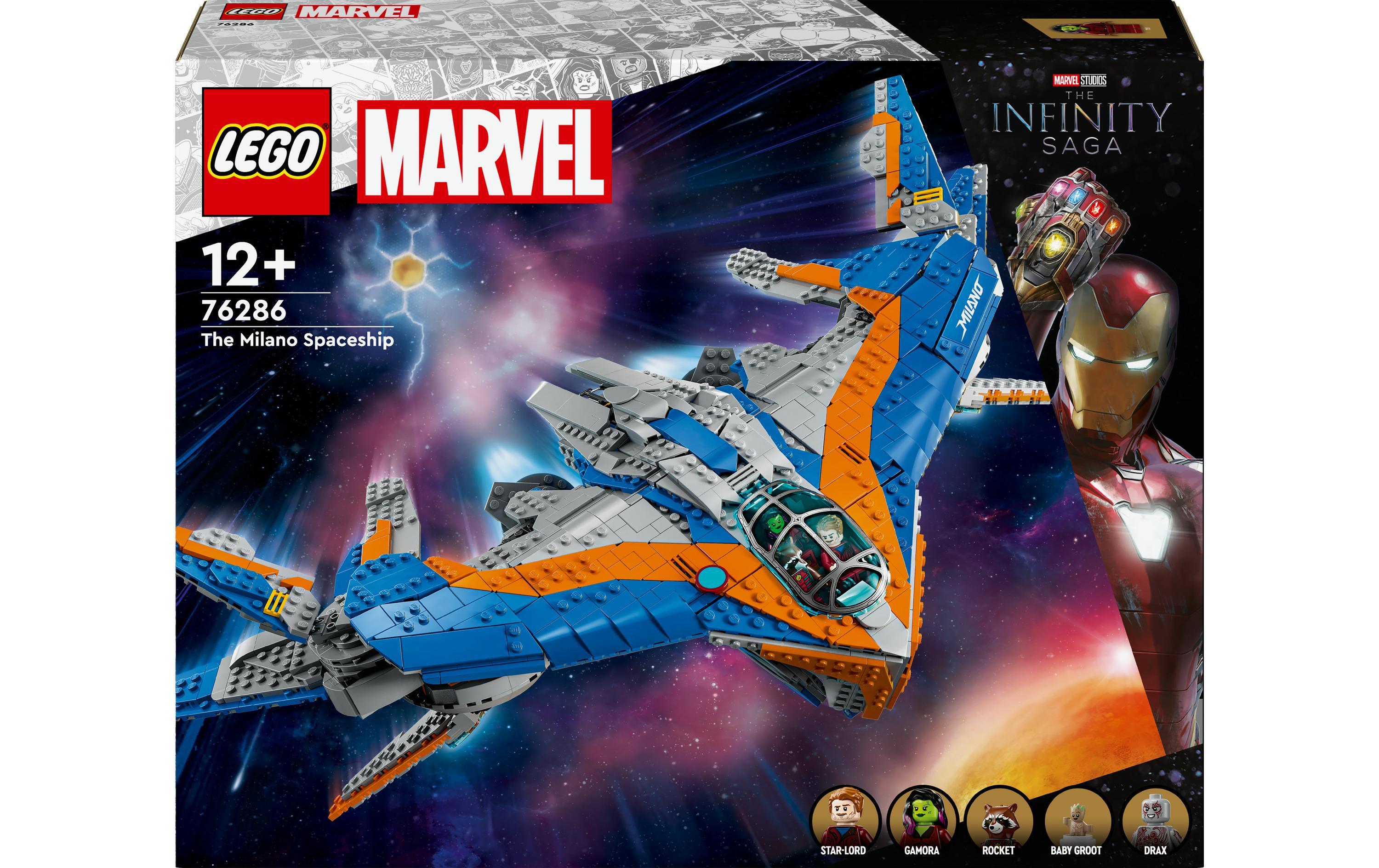 Marvel Guardians of the Galaxy: Die Milano 76286<br>Detailgetreues Spielzeugraumschiff mit Avengers Minifiguren
