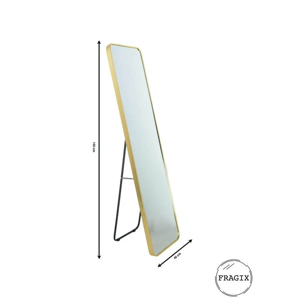 Fragix Alux Passpiegel staand/hangend - Goud - Aluminium -150x40
