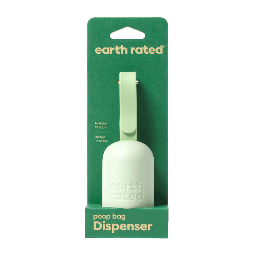 Dispensador de sacos higiênicos e embalagens para dejetos caninos com classificação ambiental Earth