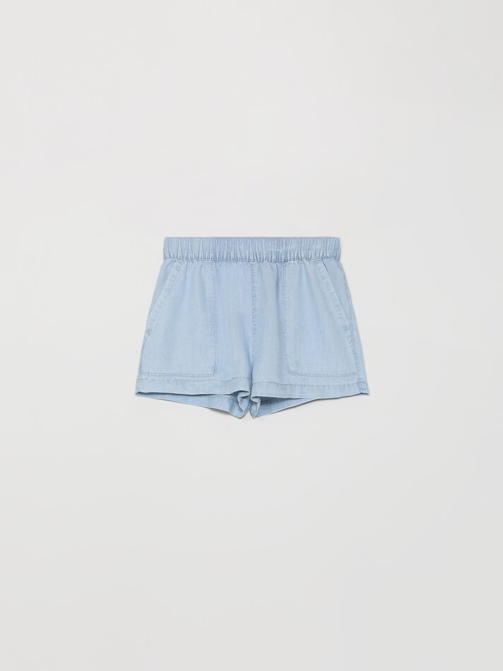 Shorts jeans leves - Turquesa