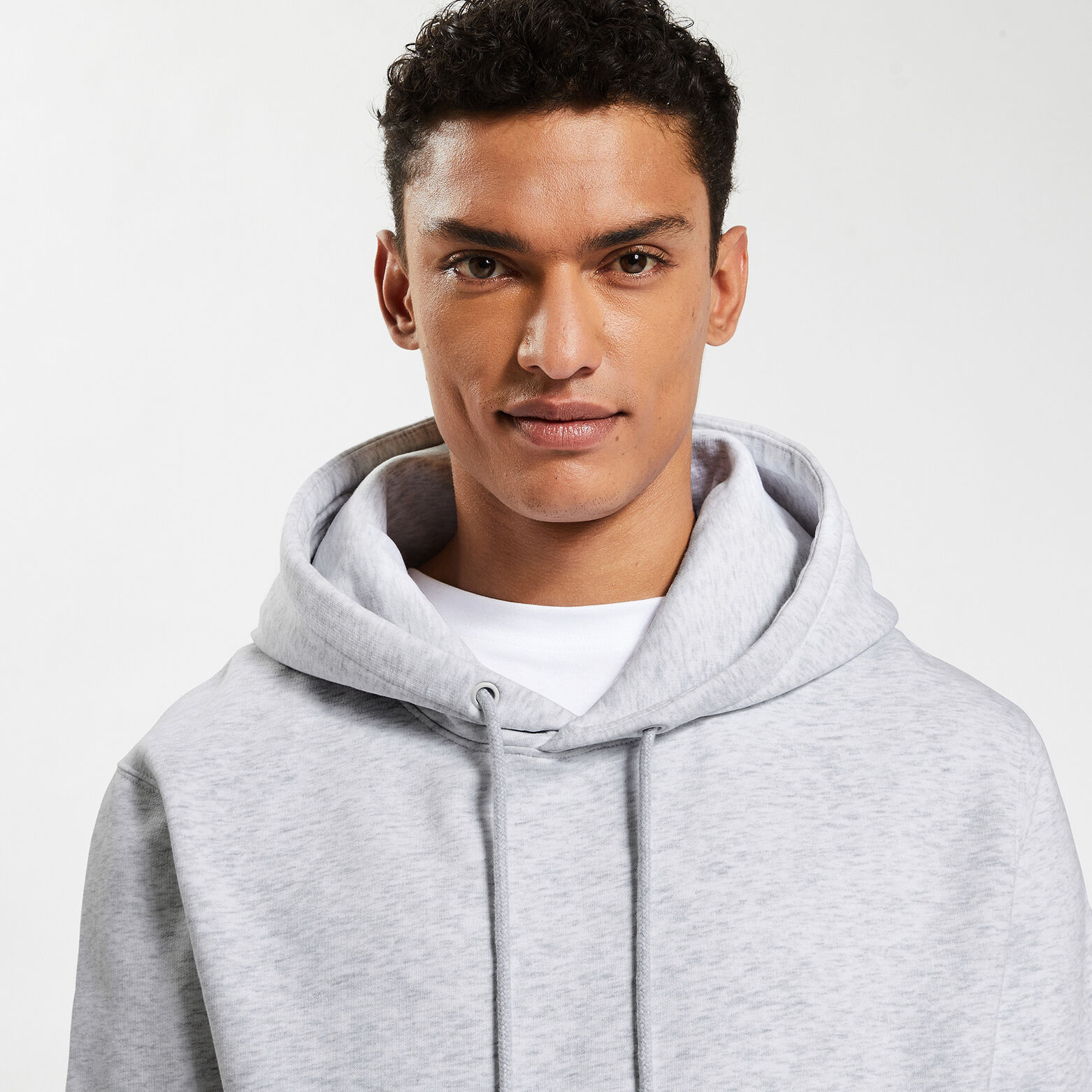Sweat à capuche essentiel Gris clair