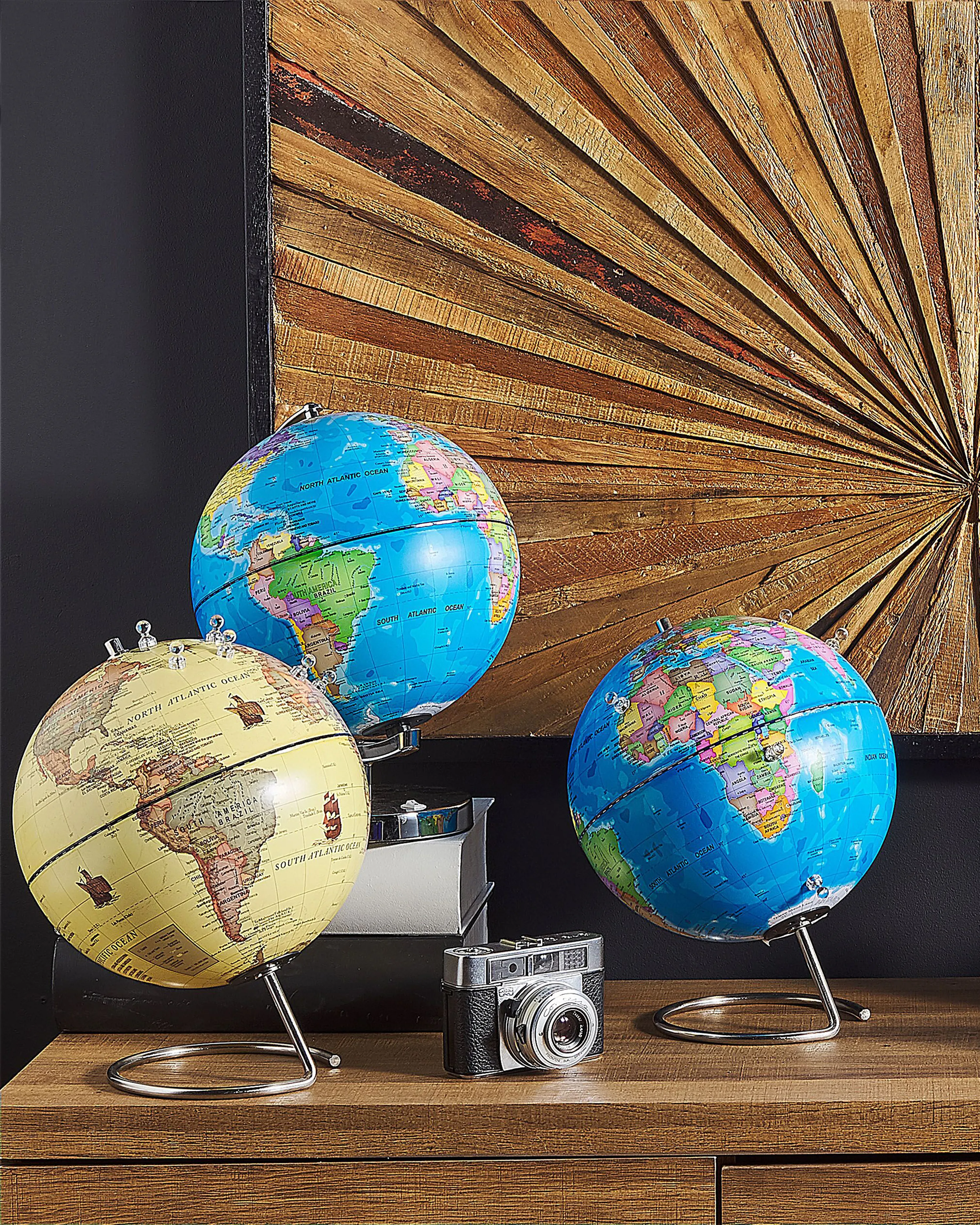 Wereldbol LED STANLEY Blauw 30 cm