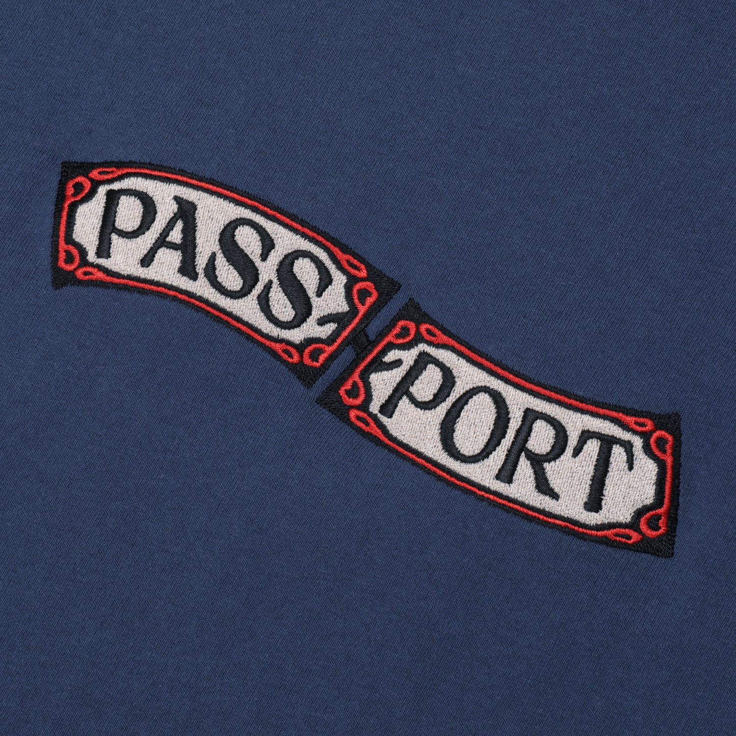 PassPort Red Flag T-Shirt Harbor Blue