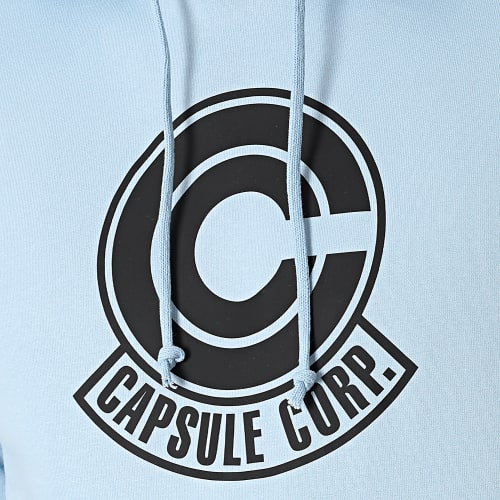 Sweat Capuche Capsule Corp Bleu Ciel Noir