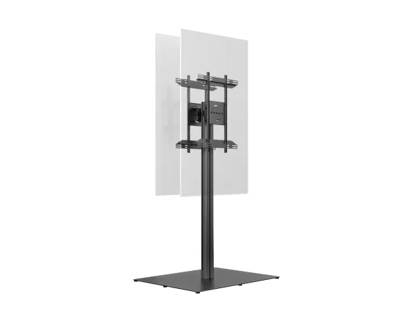 Multibrackets M Public Display Stand 180 HD Back to Back Black w. Floorbase - Stativ - for 2 LCD displays - aluminium, stål - sort - skærmstørrelse: 55
