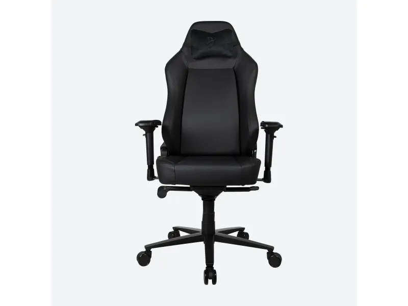 Arozzi Primo Premium - Stol - armstøtter - T-formet - vippe - drejeled - aluminium, formstøbt skum, metalramme, luksus italiensk læder - sort