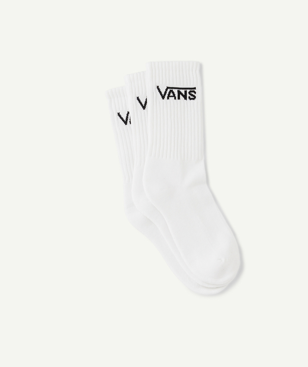 VANS3 CHAUSSETTES BLANCHES CLASSIC CREW ET LOGO VANS NOIR
