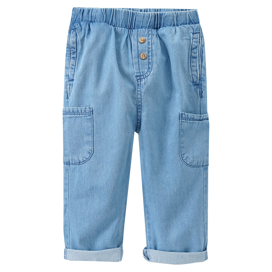 Topomini Baby Hose in Denim-Optik hellblau