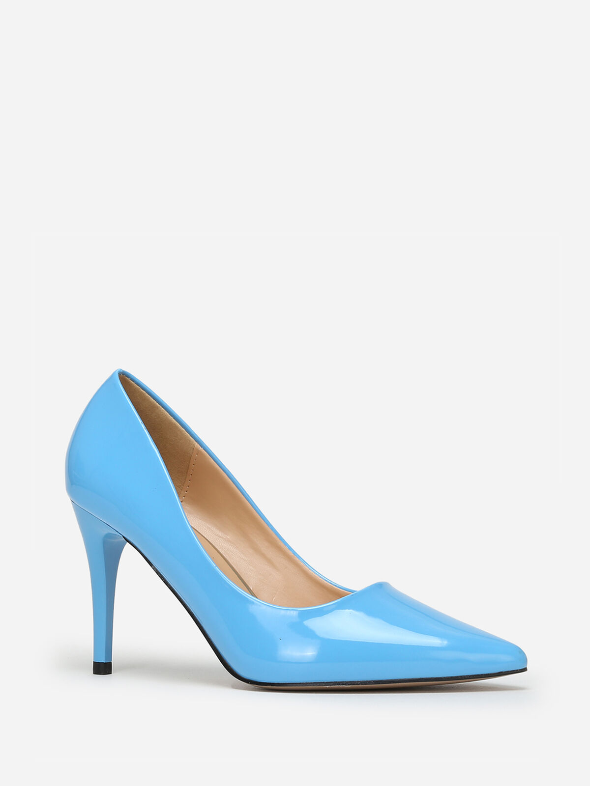 Escarpins vernis à talon aiguille- Turquoise