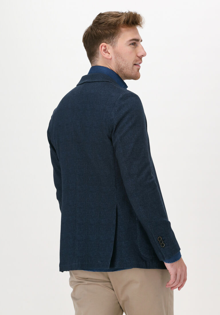 PROFUOMO donkerblauwe profuomo colbert jacket knitted ho