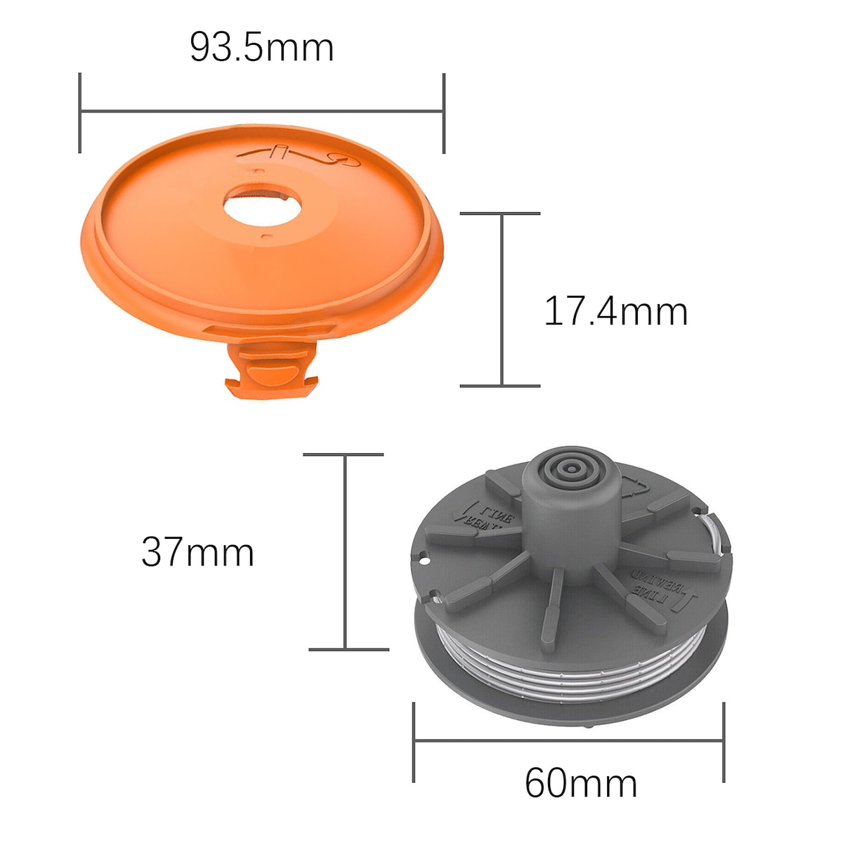 Trimmerspole for Gardena Easycut 400, ComfortCut450 gresstrimmer