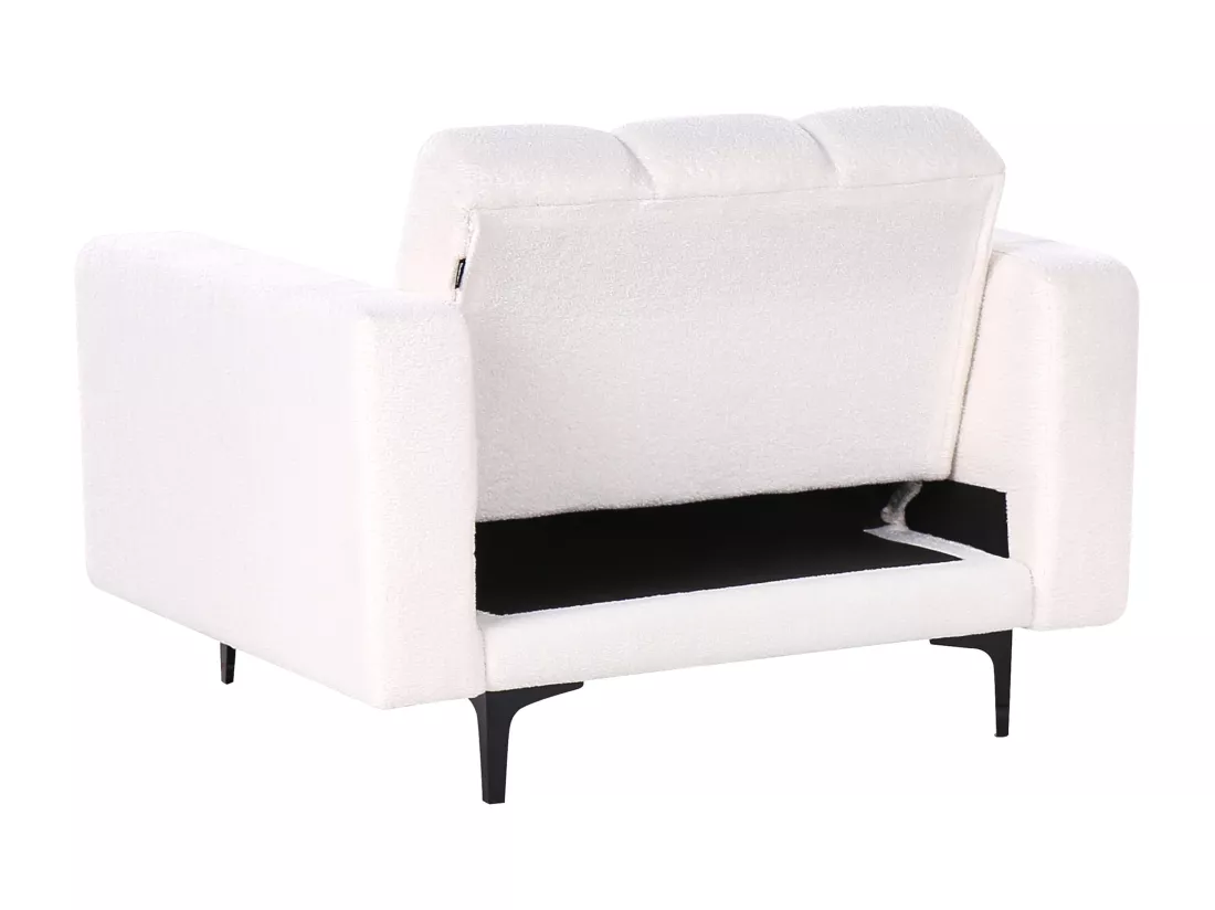 Fauteuil ALNES Bouclé Blanc