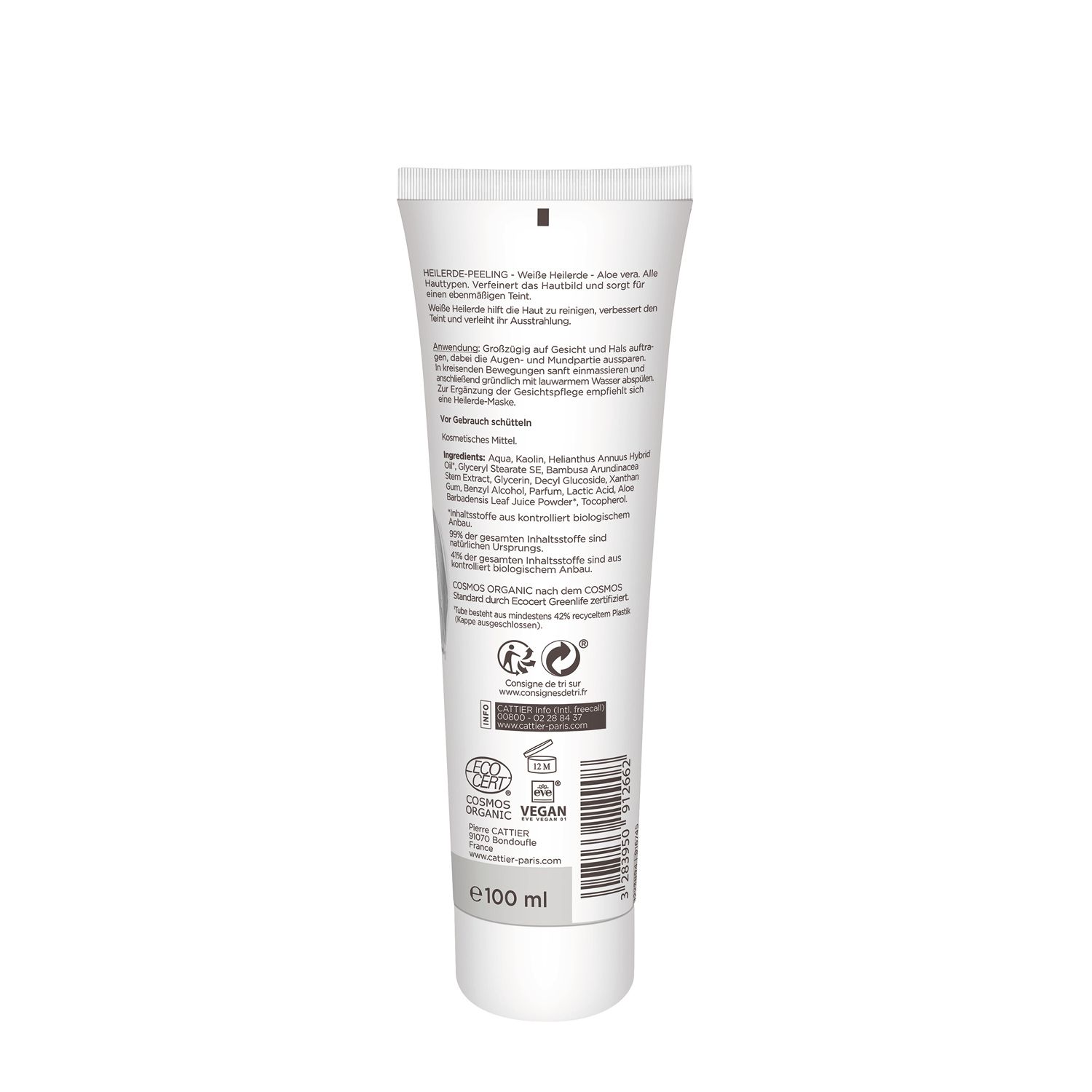 CATTIER Weiße Heilerde Peeling für alle Hauttypen