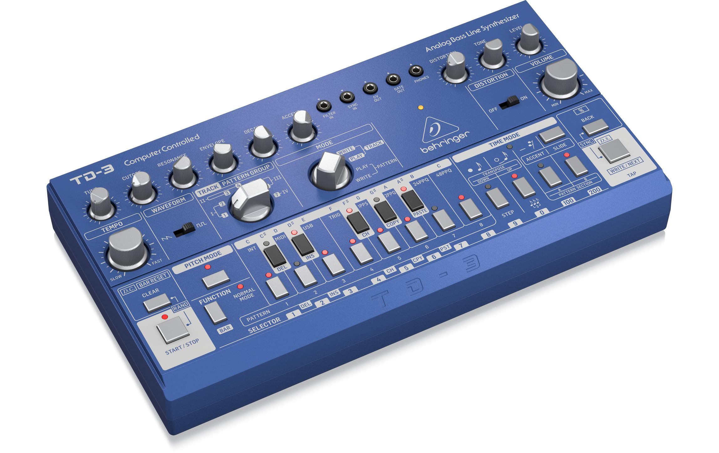 Synthesizer Analog Bass Line TD-3-BU Blau<br>Analoger Bass Line Synthesizer