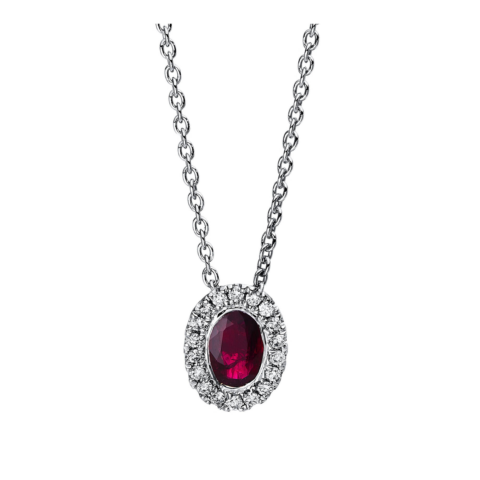 Diamond Group| Damen Rubincollier mit Diamanten