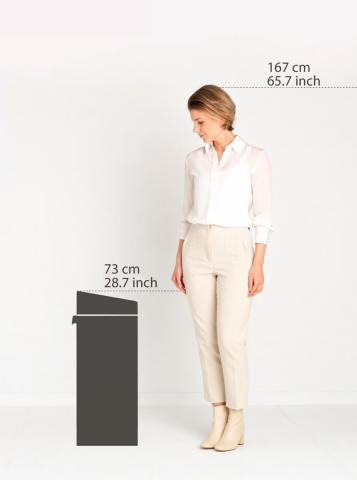 Touch Bin New afvalemmer, 40 liter, kunststof binnenemmer - Matt Black