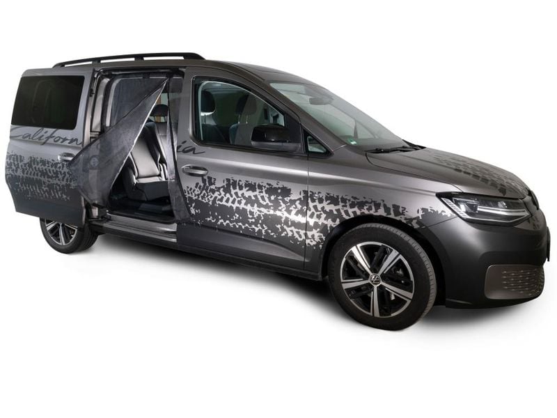 Van Quito Schiebetürenmoskitonetz, Magnet RV VW Caddy V Max Schiebetürenmoskitonetz Magnetreissverschluss, VW Caddy V Maxi / Ford Connect (lang), Maschenweite Fine-mesh, Beifahrerseite (rechts)