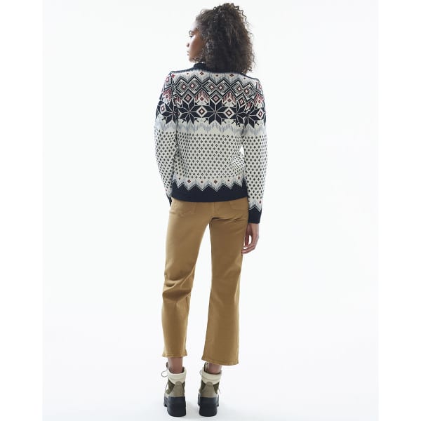 Pull DALE OF NORWAY VILJA F SWEATER BLACK OFFWHITE METAL REDROSE
